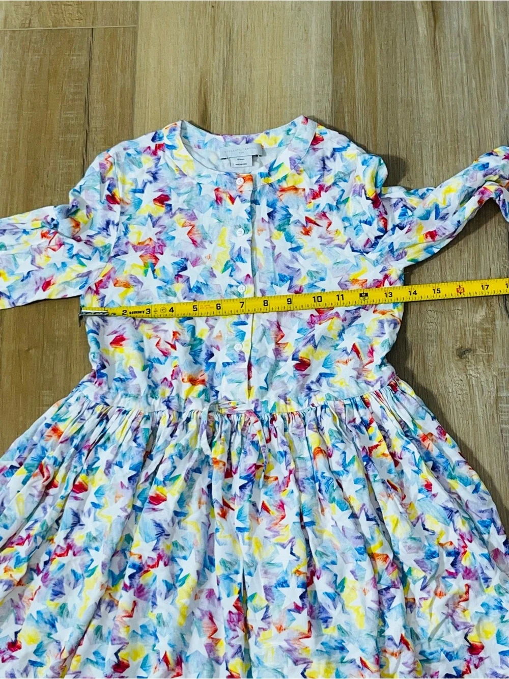 Stella McCartney Kid’s Rainbow Star Outline Dress Size 8
